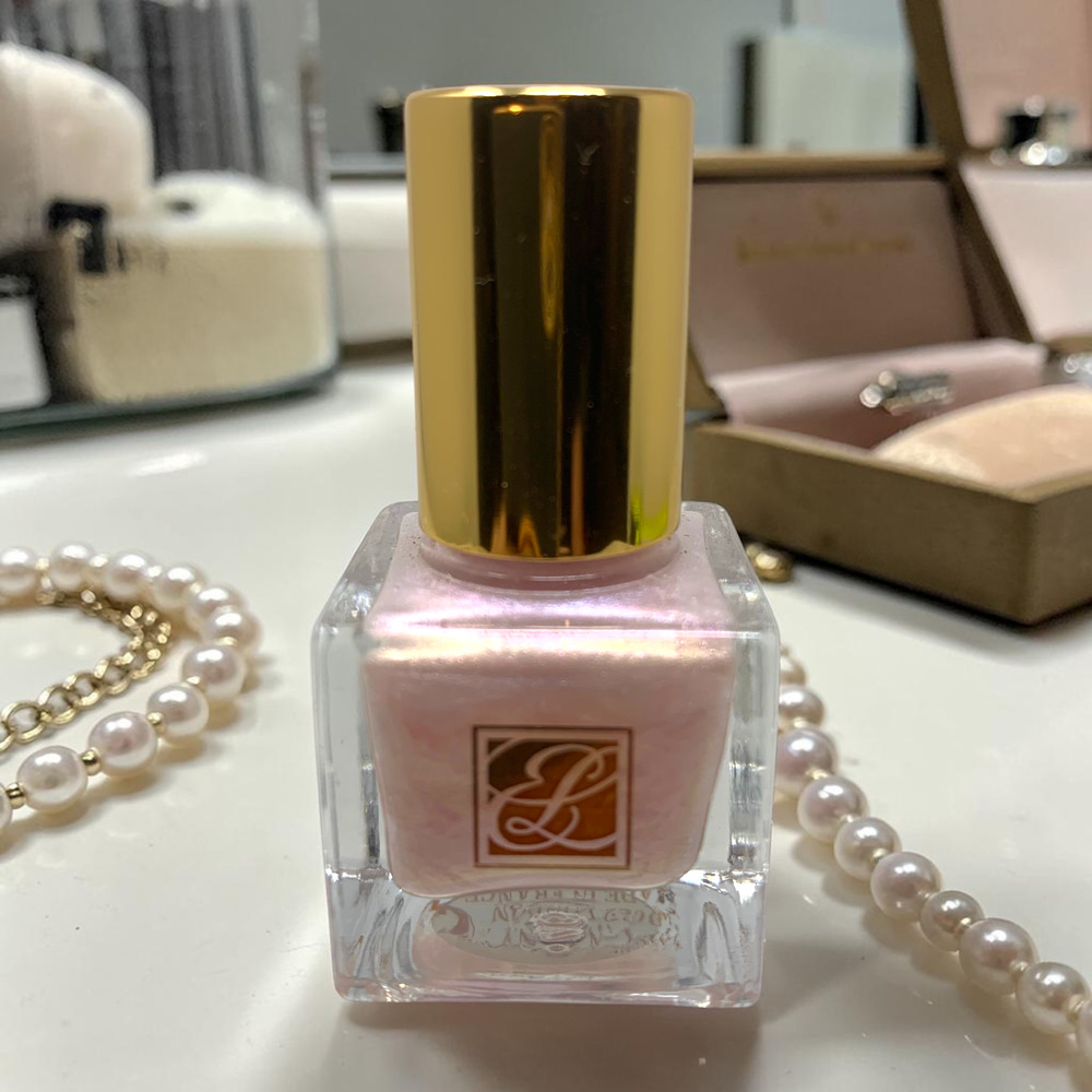 Vintage Estee Lauder Pure Color Nail Polish Shimmering Pink A8 Mini NOS GWP